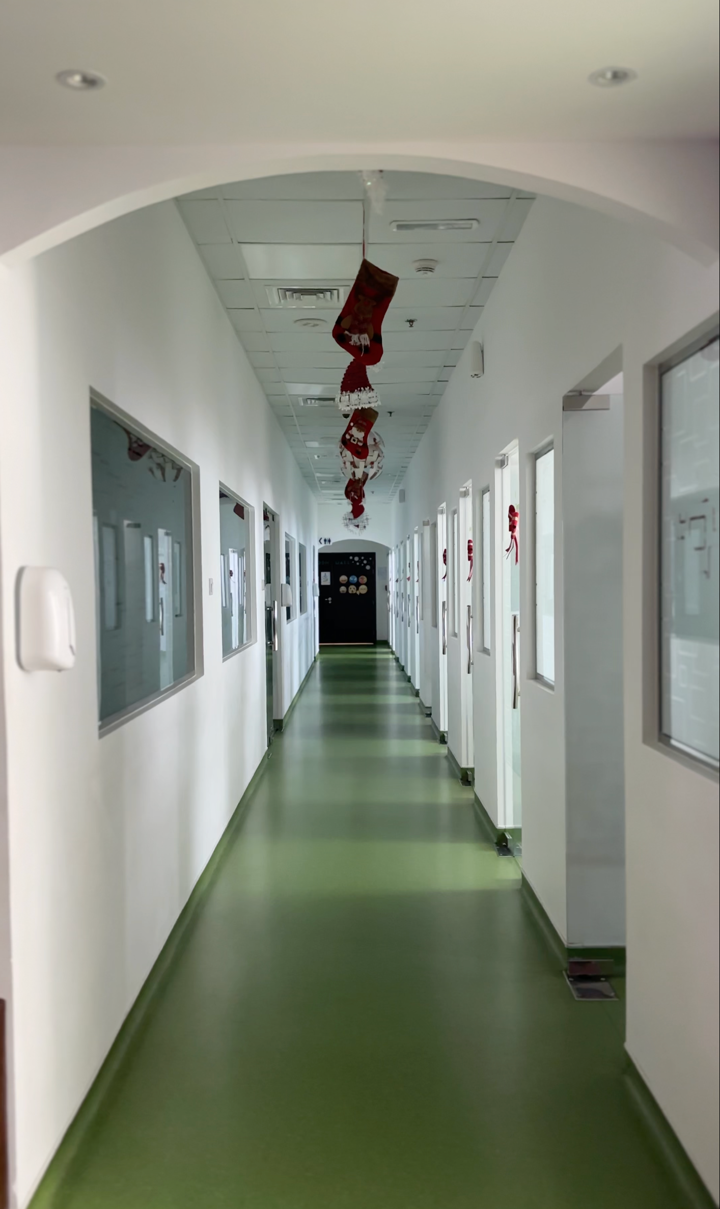 Spacious and well-lit hallway at the best special education center Dubai, designed for a safe and calming environment.